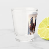 Verre A Shot Santas Chevaux de Neige de Noël, (Gauche)