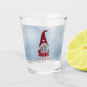Verre A Shot SANTÉ L'Elfe de Noël noir et rouge