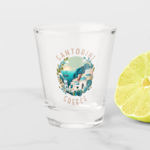 Verre A Shot Santorin Grèce Cercle en détresse