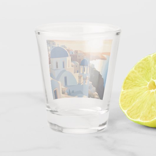 VERRE A SHOT SANTORINI GRÈCE N° 1 (Dos)