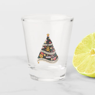 Verre A Shot Sapin de Noël fait d'instruments de musique