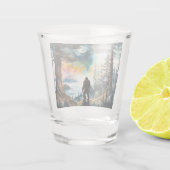 Verre A Shot Sasquatch debout sous le clair de lune (Dos)