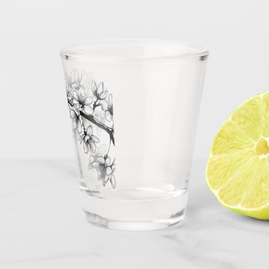 Verre A Shot Sauge Sakura en fleurs de cerisier japonaise4 (Droite)