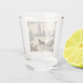 Verre A Shot Scène de Noël classique/Vintage (Dos)