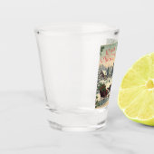 Verre A Shot Scène de Noël classique/Vintage (Gauche)