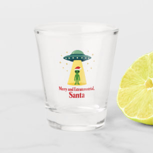 Verre A Shot Sci-Fi Vintage Noël Alien UFO Pour les Fans de San