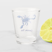Verre A Shot Scorpion bleu (Dos)