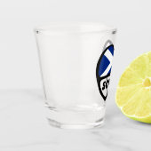 Verre A Shot Scotland Country Code Flag Heart, SCO (Gauche)