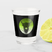 Verre A Shot Scottish Highland Cattle Retro (Devant)