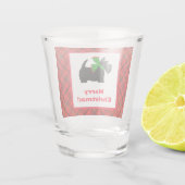 Verre A Shot Scotty Chien et Tartan Joyeux Noël (Dos)