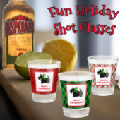 Verre A Shot Scotty Dog et Tartan Christmas