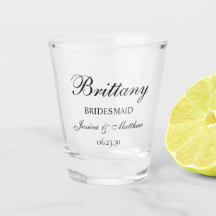 Verre A Shot Script Bridesmaid Customisé