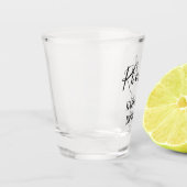 Verre A Shot Script cursif de 21e anniversaire (Gauche)