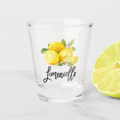 Verre A Shot Script de brosse moderne Limoncello Aquarelle Lemo (Devant)