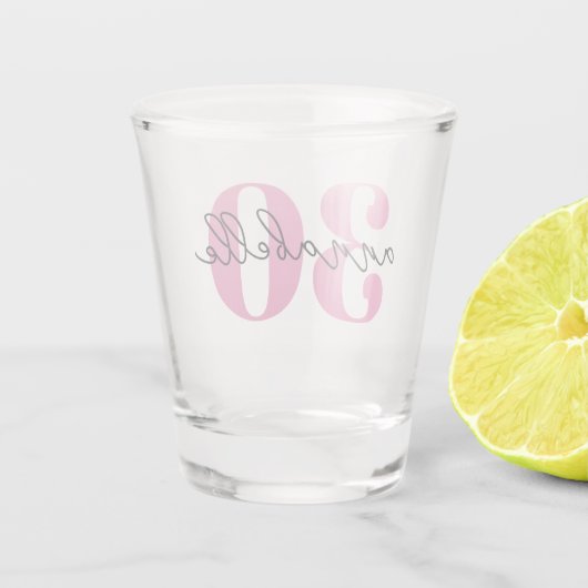 Verre A Shot Script de prénom de 30 ans (Dos)