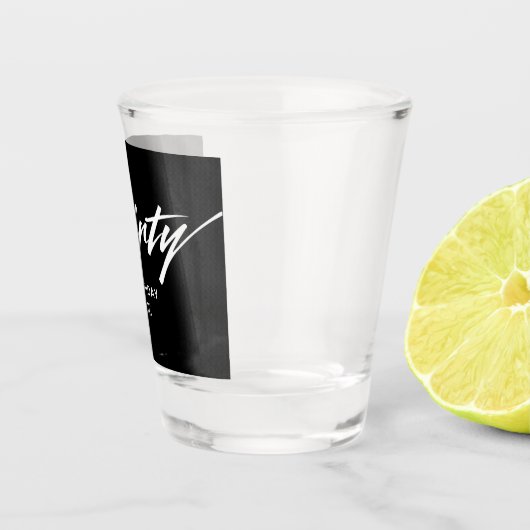 Verre A Shot Script moderne 30e fête d'anniversaire