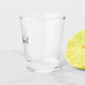 Verre A Shot Script moderne Monogramme personnalisé et nom (Droite)
