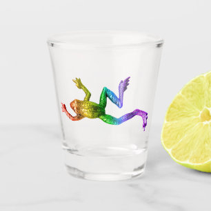 Verre A Shot Sculpture de grenouille arc-en-ciel de SlipperyJoe