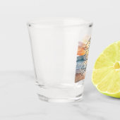 Verre A Shot Séjour Salty Beach Thème Sunset Côtier (Gauche)