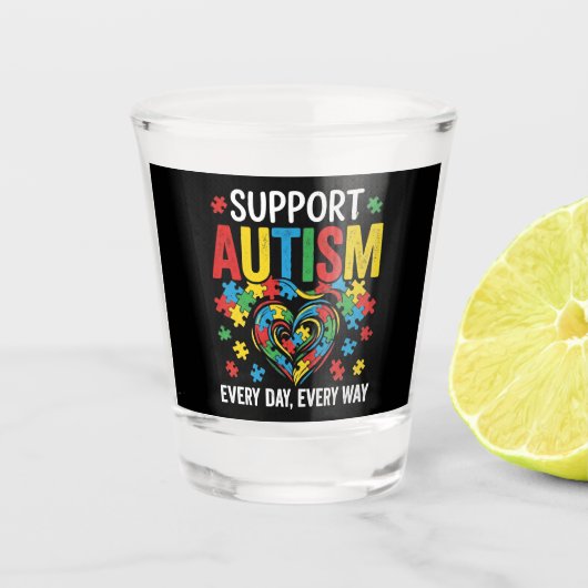 Verre A Shot Sensibilisation à l'autisme (Devant)