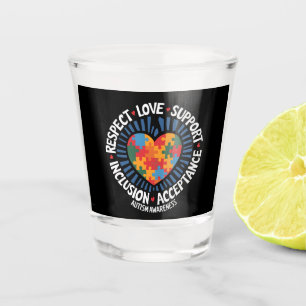 Verre A Shot Sensibilisation à l'autisme Autistique Respect Amo
