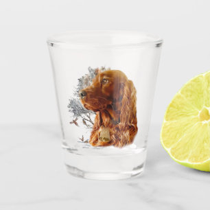 Verre A Shot Séparateur irlandais avec faisan