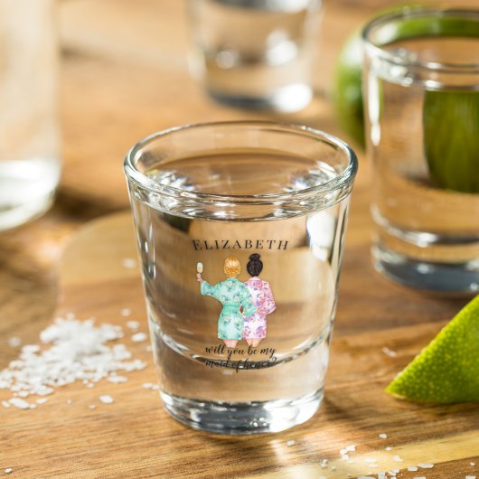 Verre A Shot Serez-vous mon cadeau de proposition de servante d