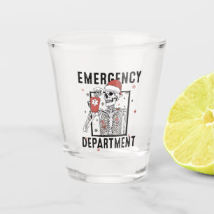 Verre A Shot Service d'urgence Skeleton Nuring Coffee Lover