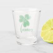 Verre A Shot Shamrock de la Saint Patrick Clover Personnalisé (Dos)