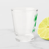Verre A Shot Shamrock de la Saint Patrick Clover Personnalisé (Gauche)