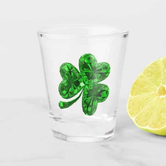 Verre A Shot Shamrock émeraude (Devant)