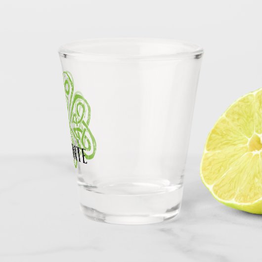 Verre A Shot Shamrock irlandais de Sláinte (Droite)
