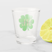 Verre A Shot Shamrock & Lucky Clover feuille monogrammed / Irla (Dos)