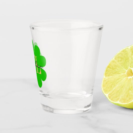 Verre A Shot Shamrock & Lucky Clover feuille monogrammed / Irla (Droite)
