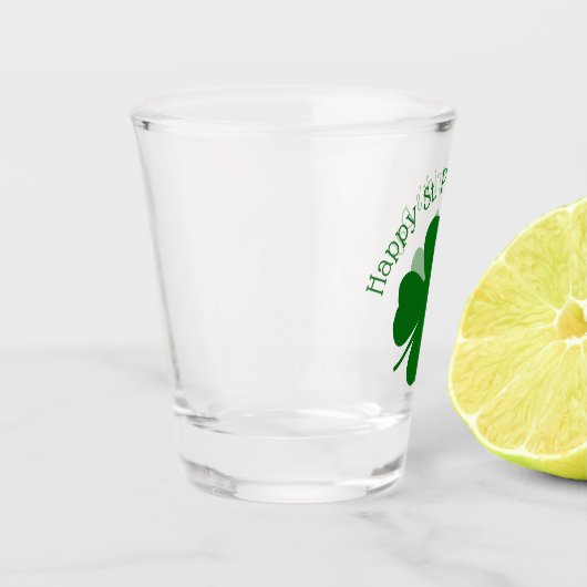 Verre A Shot Shamrock personnalisé Bonne Saint Patrick's Day (Gauche)