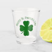 Verre A Shot Shamrock personnalisé Bonne Saint Patrick's Day (Devant)