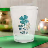Verre A Shot Shamrock vert irlandais Clover personnalisé