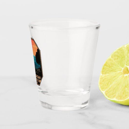 Verre A Shot Shenandoah Parc national Deer Minimal Emblem Rétro (Droite)