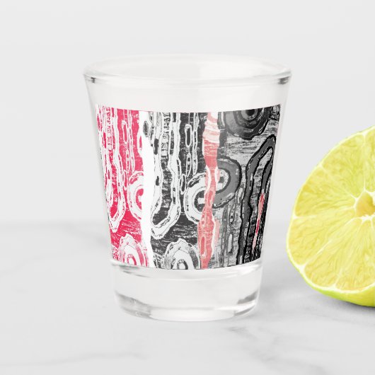 Verre A Shot Shot Glass – Abstract Land (Devant)