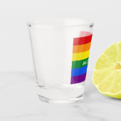 Verre A Shot Shotglass nommés faits sur commande de drapeau (Gauche)