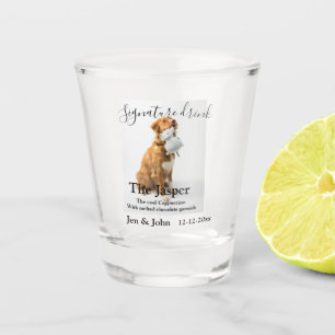 Verre A Shot Signature boisson ajouter l'animal photo nom date