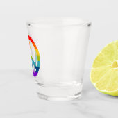 Verre A Shot Signe de paix arc-en-ciel (Droite)