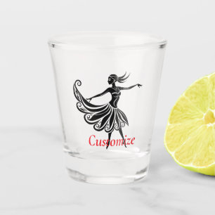 Verre A Shot Silhouette Danseuse Africaine Art Thunder_Thunder_