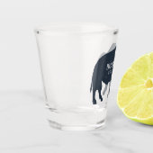 Verre A Shot Silhouette de bison personnalisable (Gauche)