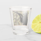 Verre A Shot Silhouette De Chasse Sur Impression Camo (Dos)