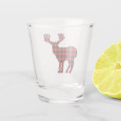 Verre A Shot Silhouette Plaid de cerfs (Dos)