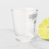 Verre A Shot Silver Sweet 16 Parties scintillant (Gauche)