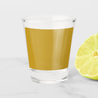 Verre A Shot simple couleur unie personnalisée moutarde dorée