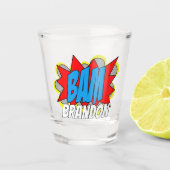 Verre A Shot Simple drôle Moderne Tendance BD BAM! Santé (Devant)