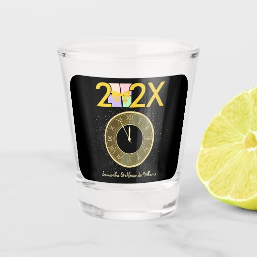 Verre A Shot Simple Elegant New Year's Eve Gift Box Bow (Devant)